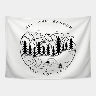 Hiking Mountain Trail Outoors Tapestry