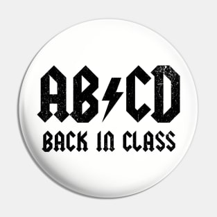 ABCD - Back In Class Pin