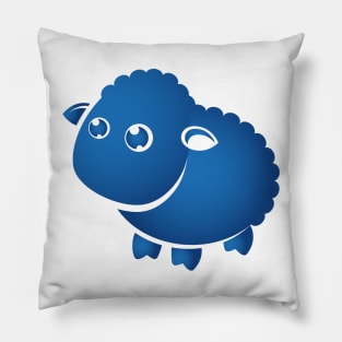 Blue lamb Pillow