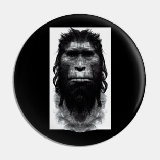 Neanderthal man portre Design Pin