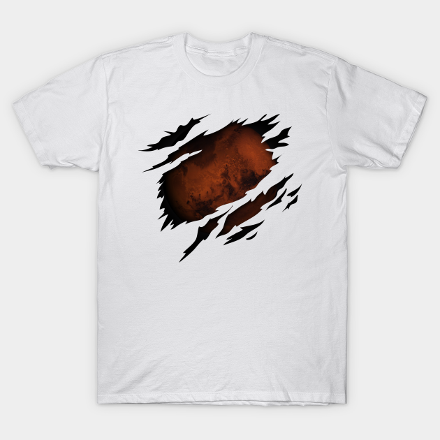 Planet Mars in the Heart - Mars - T-Shirt