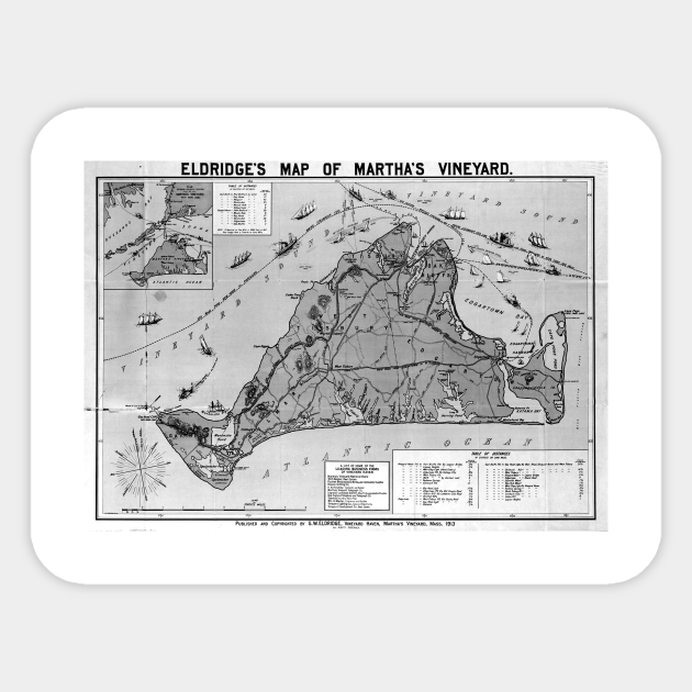 Vintage Map Of Martha S Vineyard 1913 Bw Marthas Vineyard Map Sticker Teepublic Vintage Map Of Martha S Vineyard 1913 Bw Marthas Vineyard Map Sticker Teepublic