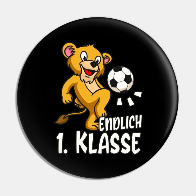 1. Klasse Schulkind Schulanfang Fußball Löwe Pin by Foxxy Merch