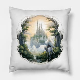 Arriving at the Tower of Guard - Fantasy Pillow