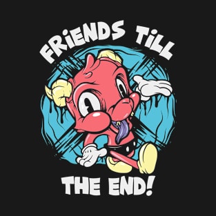 Friends Till The End Saying Quote Funny And Cute Baphomet T-Shirt