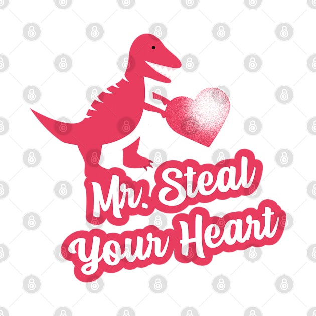 Valentines day shirt for toddler boy Trex I Steal Hearts by madani04