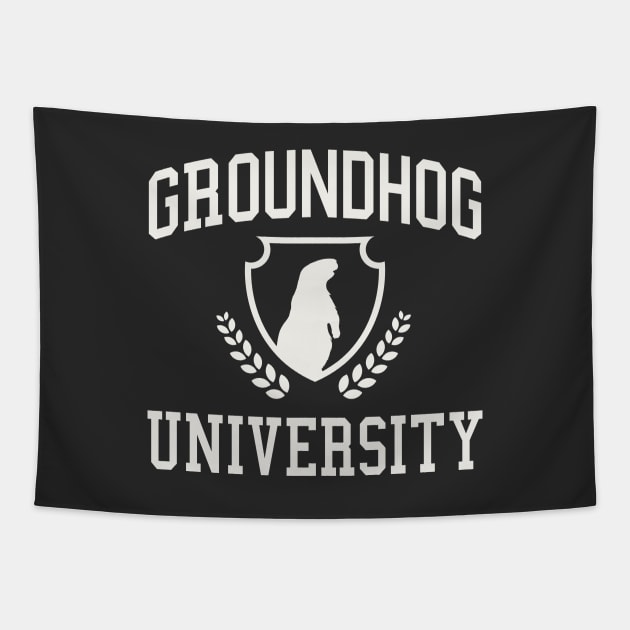 Phil the Groundhog University Punxsutawney Phil  Groundhog Day Tapestry by PodDesignShop