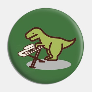 Cute T rex playing a keyboard piano; muso; band; musician; funny; dinosaur; dinosaurs; T-rex; Trex; cute; instrument; Pin