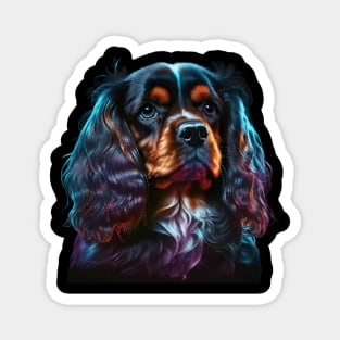 Neon Cavalier King Charles Spaniel Magnet