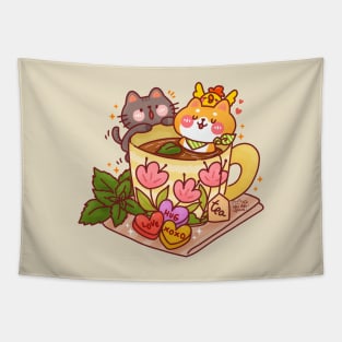 Cute Mint Tea Tapestry