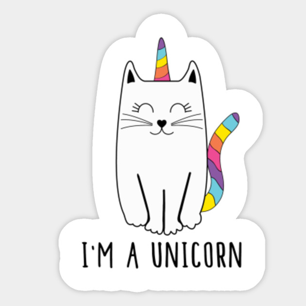 Cute Colorful Unicorn Cat Unicorn Cat Pegatina Teepublic Mx