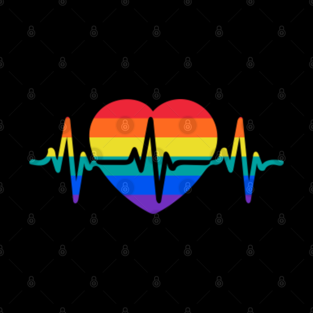 heartbeat gay pride logo