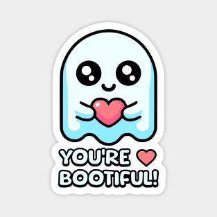 You're Bootiful! Cute Ghost Pun Magnet