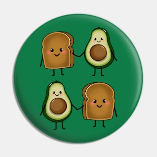 Avocado and Toast pattern Pin