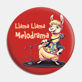"Showstopper Llama - The Singing Sensation Illustration" Pin