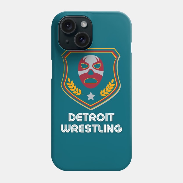 Detroit Wrestling "A Dark Era Turquoise" Phone Case by DDT Shirts