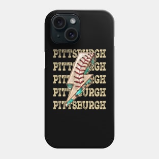 Aesthetic Design Pittsburgh Gifts Vintage Styles Baseball Phone Case