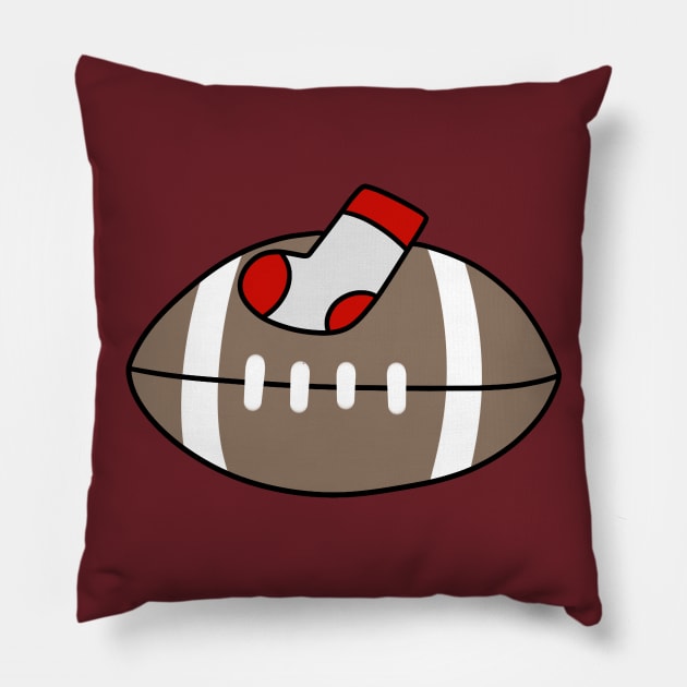 Sock and Football Pillow by saradaboru