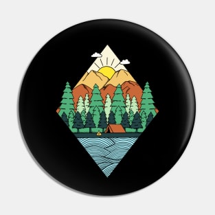 Mountains Diamond Pin