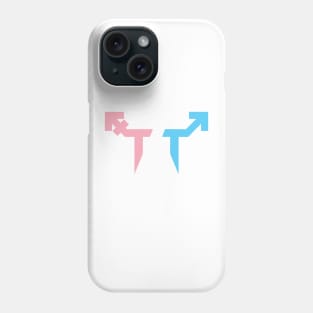 T4T  Symbol - Trans Love - NO BACKGROUND Phone Case