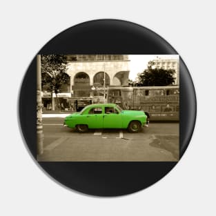 Uruguayan old green car Pin