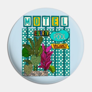 Breeze Block Motel Sign with Plants Pin