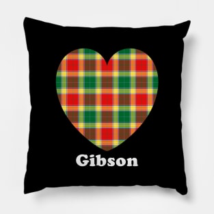 The GIBSON Family Tartan 'Love Heart' Design Pillow