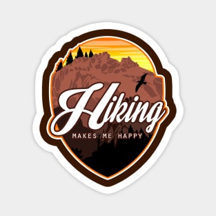 Hiking Makes Me Happy Magnet