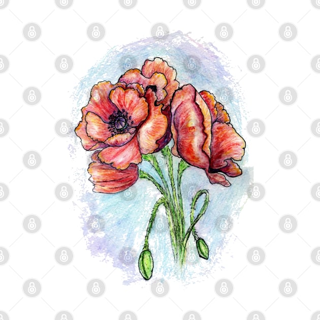 Poppy Flowers by AnnArtshock