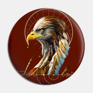 Wonderful eagle with feathers Pin