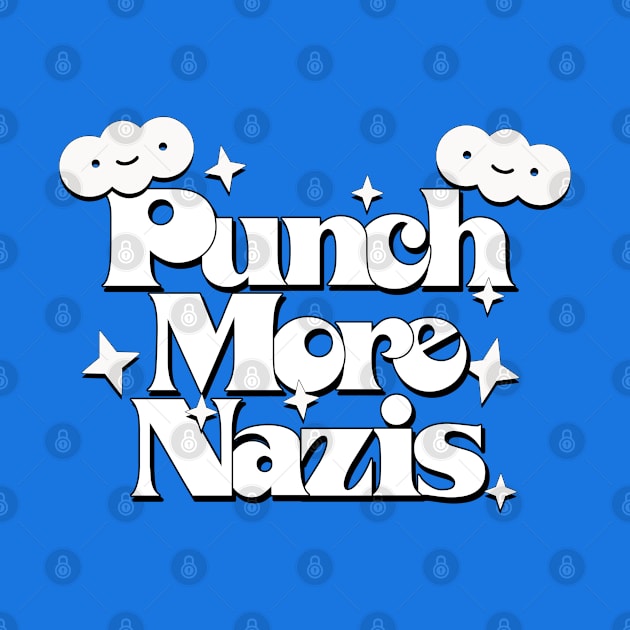 Punch More Nazis // Retro Style Original Design by DankFutura