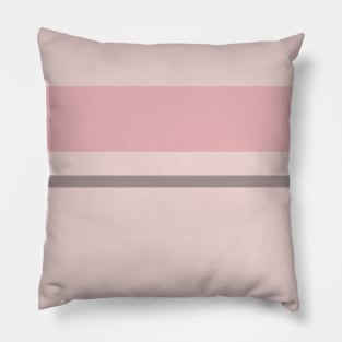 A particular mixture of Dirty Purple, Grey, Lotion Pink and Soft Pink stripes. Pillow