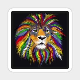 Rainbow Lion Magnet