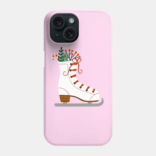 Ice Skate & Greenery Phone Case