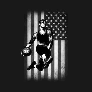 USA BasketBall Player Slam Dunk L7 T-Shirt