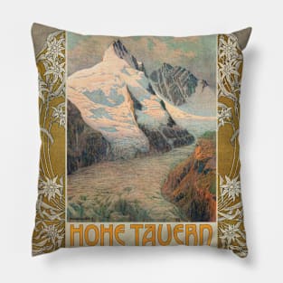 Austria Hohe Tauern Vintage Travel Poster 1910 Pillow
