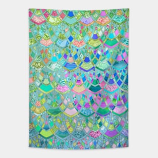 Art Deco Watercolor Patchwork Pattern 1 Tapestry