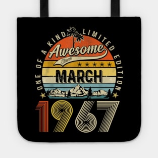 Awesome Since March 1967 Vintage 56th Birthday Tote