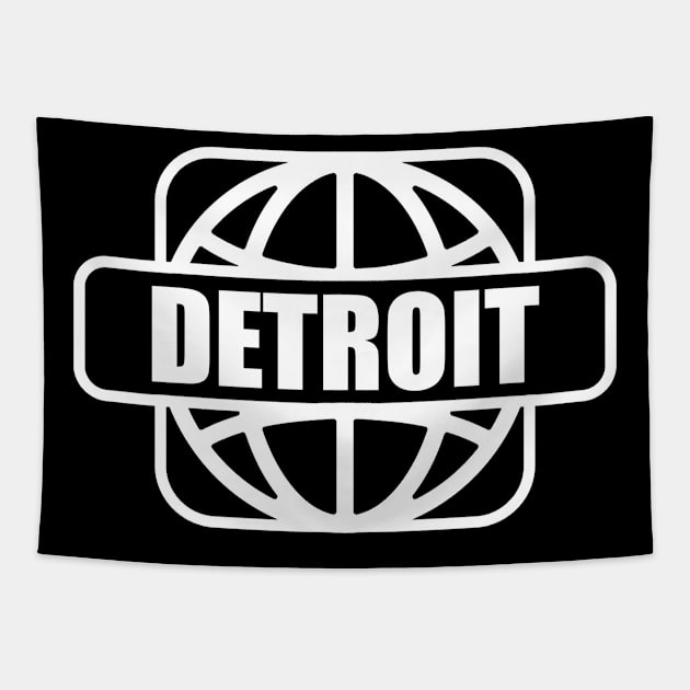 detroit world wide Tapestry by antonimus