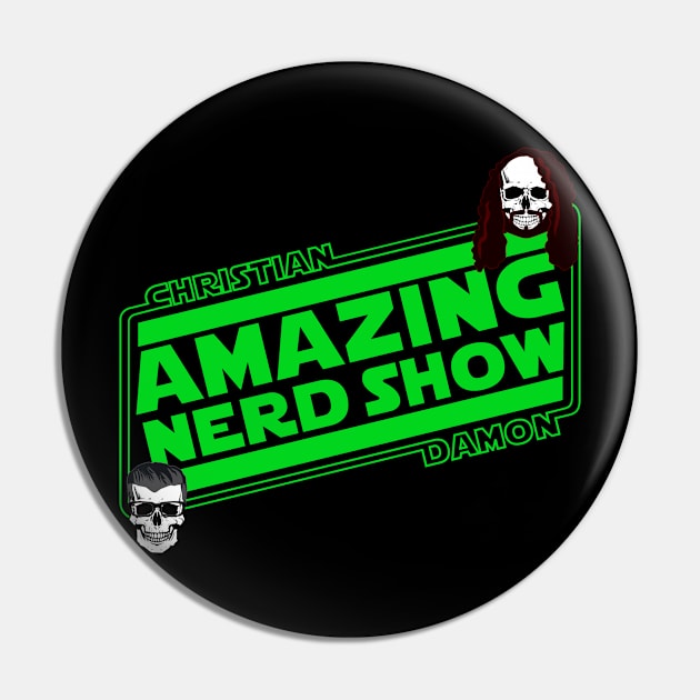 Ecto Green Amazing Nerd Show Logo Pin by The Amazing Nerd Show 