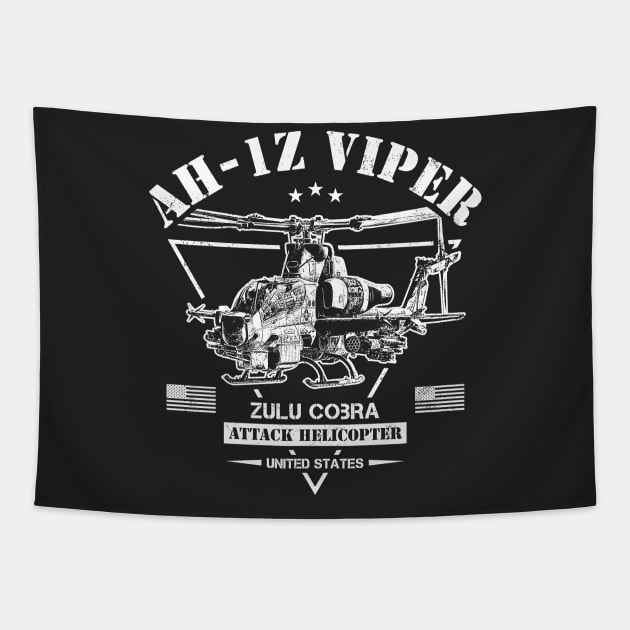 AH-1Z Viper Zulu Cobra Tapestry by Military Style Designs