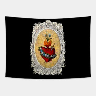 Immaculate Heart of Mary Blessed Mother Catholic Vintage Tapestry