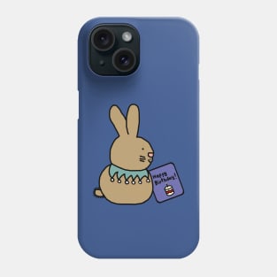 Cute Bunny Rabbit with Birthday Greetings Phone Case