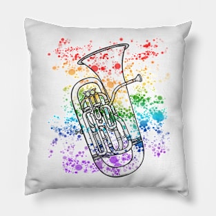 Euphonium Rainbow Colours Euphoniumist Brass Musician Pillow