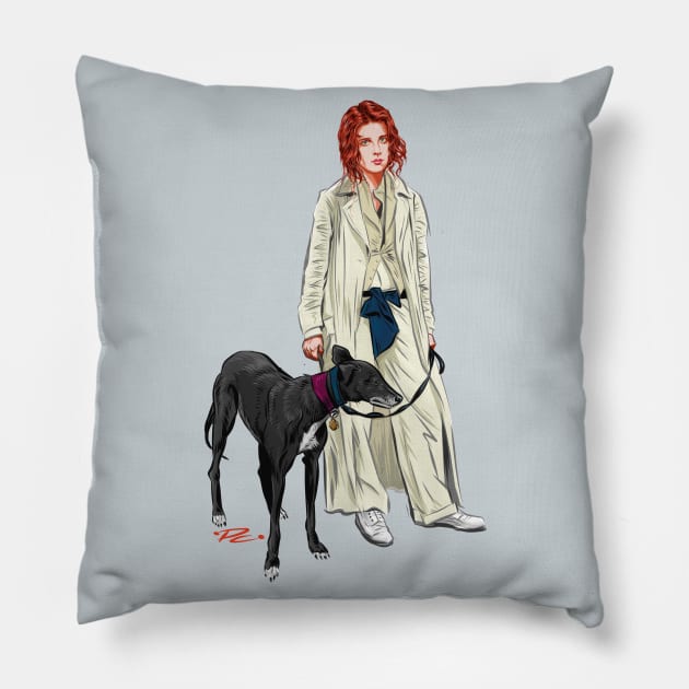 Maria McKee - An illustration by Paul Cemmick Pillow by PLAYDIGITAL2020