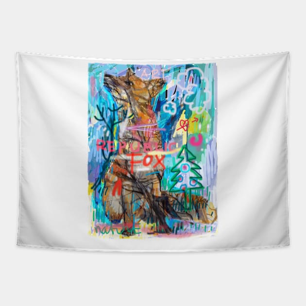 Fox Republic Tapestry by martinussumbaji