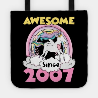 Cute Awesome Unicorn 2007 Funny Gift Pink Tote