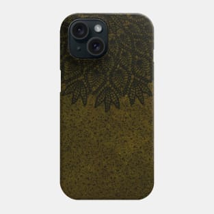 Yellow and Black Filigree Pattern Phone Case