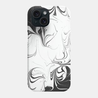 Black and white marble Phone Case