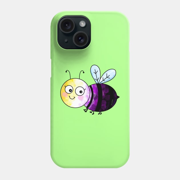 Enbee. Nonbinary bee. Phone Case by Art by Veya